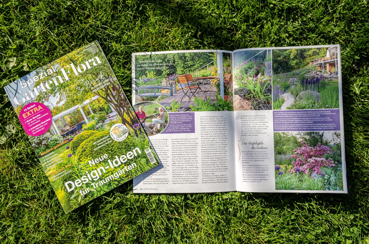 In der aktuellen Spezial-Ausgabe der Zeitschrift GartenFlora wurde eine ausführliche Garten-Reportage über unseren Kundengarten in Preetz veröffentlicht.