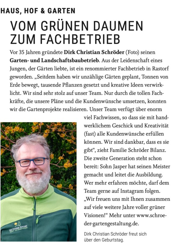 Beitrag Lebensart im März 2025