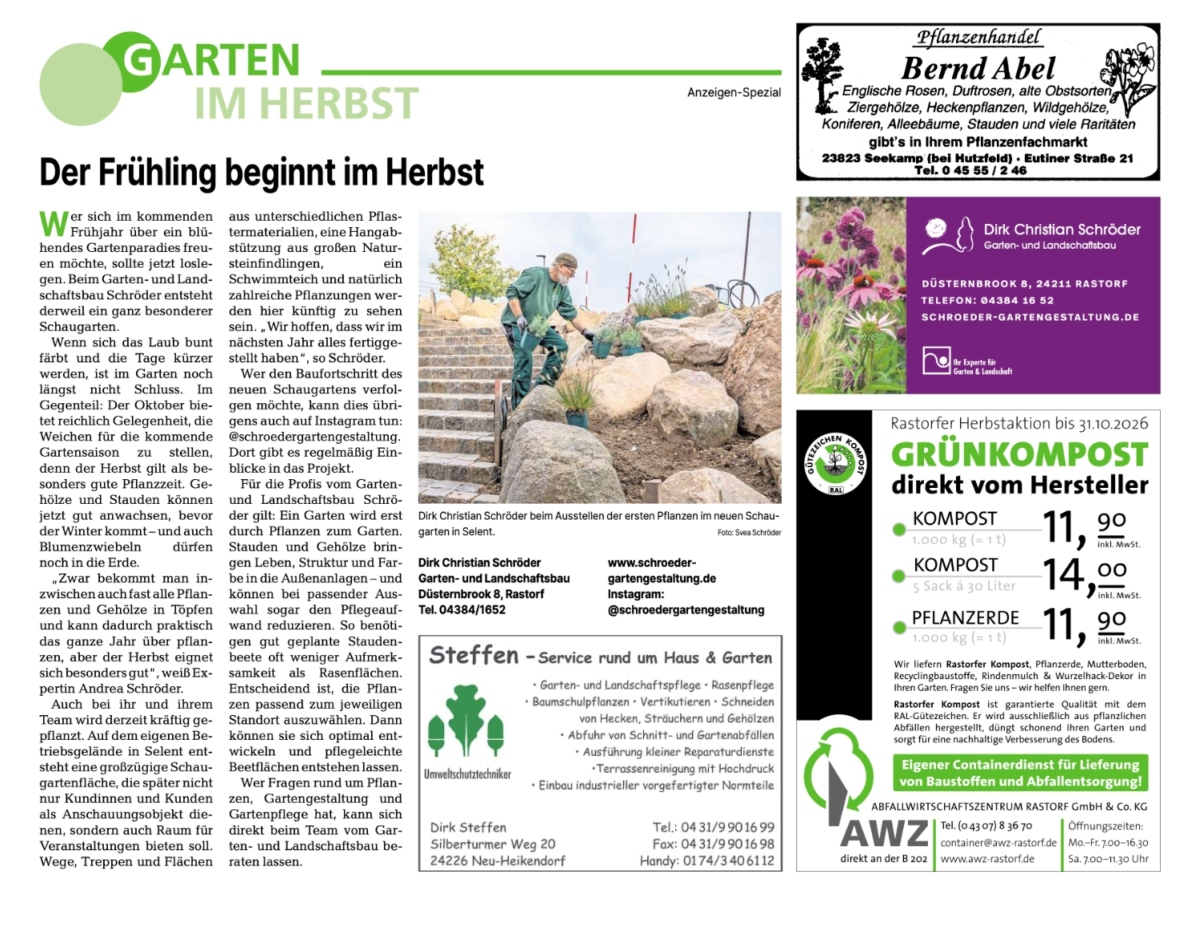 Beitrag in der Ostholsteiner Zeitung vom 10.10.2026